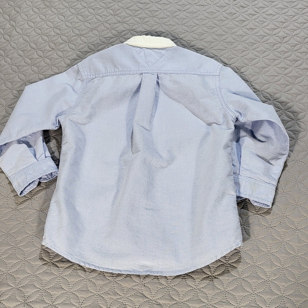 Tommy Hilfiger Oxford Shirt White Collar Button Down Dress Shirt Size 5‎ - Picture 4 of 7